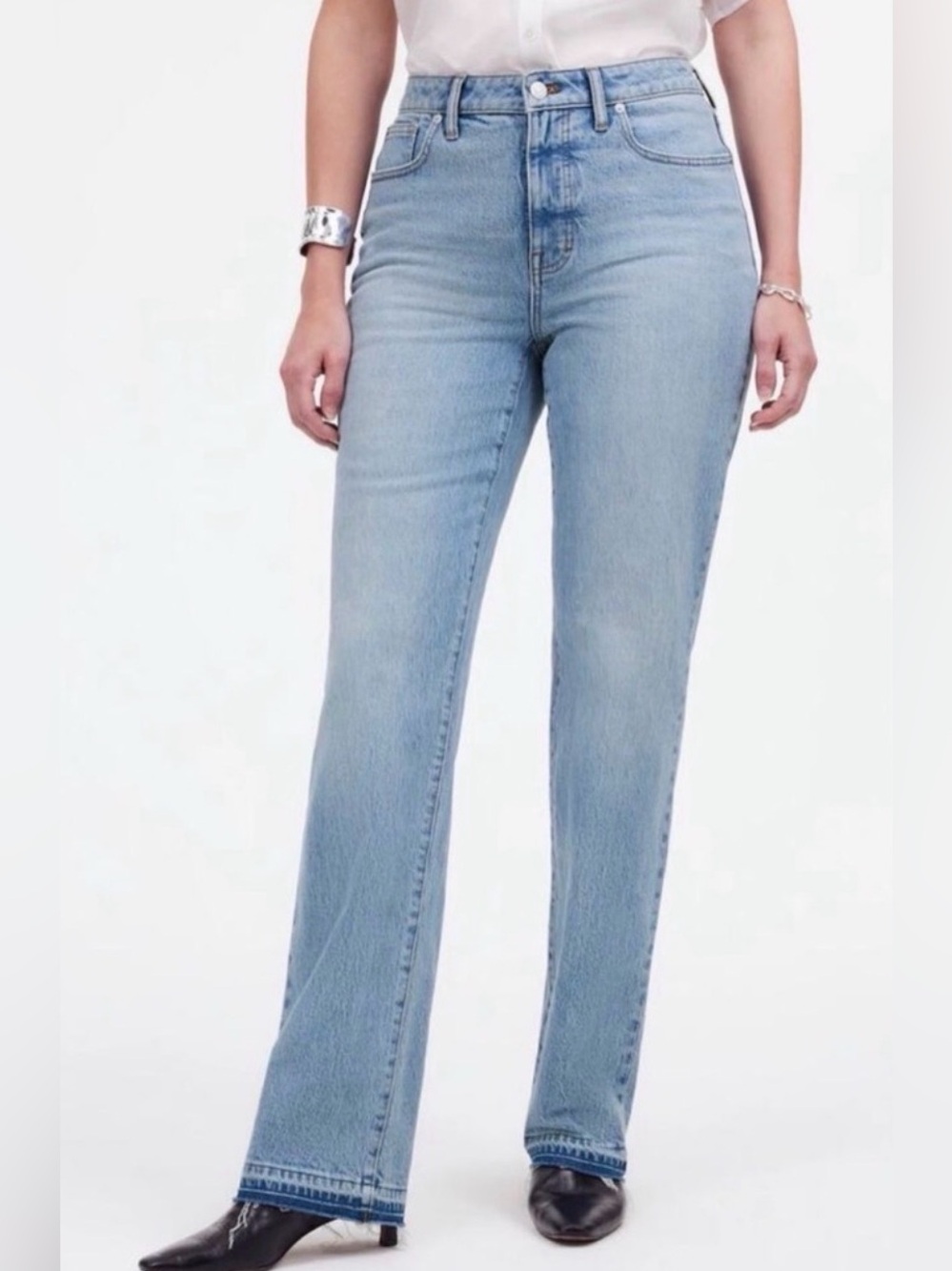 Madewell The Petite Curvy Mid-Rise '90s Straight Denim Jeans
